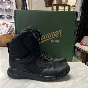 Danner 25331 8" Black Instinct Tactical Side Zip Boot with Lace Up Size 9